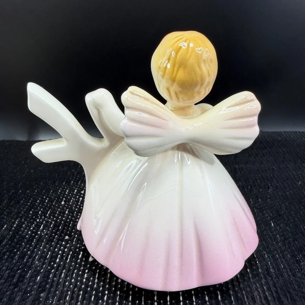 Josef Originals Birthday Angel Age 4 Figurine Pink Ombre Gold Gilt Ceramic‎ 3